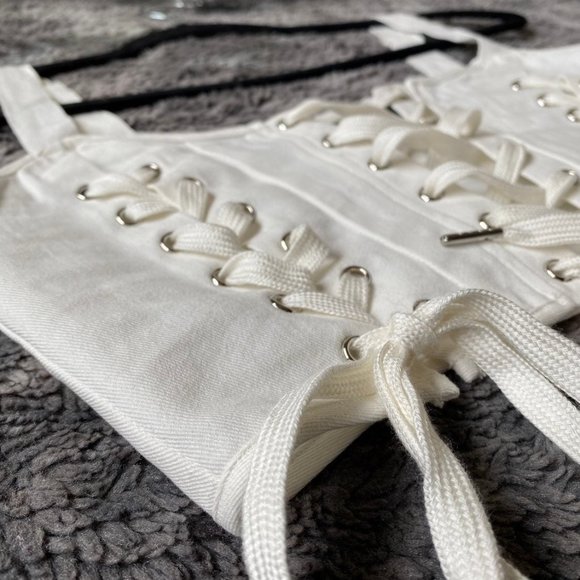 The Vixen Mini Denim Corset Top - Picture 6 of 9